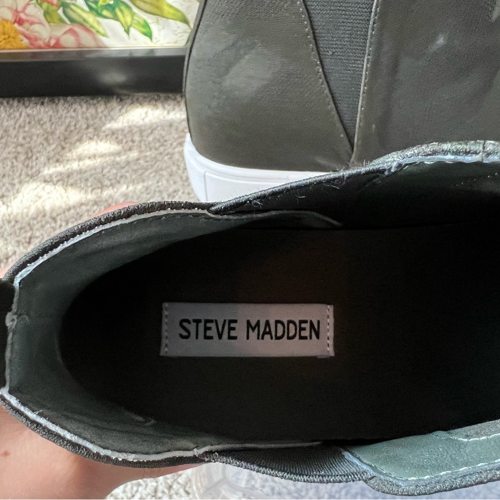 Steve Madden Cayden camouflage sneakers with built in wedge